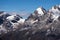 Snow mountain peak in Himalayas mountain range view from Khare village, Mera region, Nepal