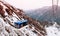 Snow mountain and Tateyama ropeway in Tateyama Kurobe Alpine Ro