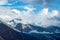 Snow in the mountains of the Himalayas on summer.