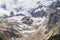 Snow mountains in Laguna Esmeralda trail