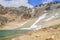 Snow in the mountains in Laguna Turquesa