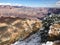 Snow in October near Desert View Watchtower at Grand Canyon, Arizona.