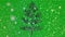 Snow particles and christmas tree green screen motion graphics