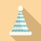 Snow party hat icon flat vector. Cone star object