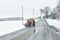 Snow Plow Clearing Roads in Wisconsin