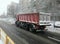 Snow plow - heavy winter road traffic