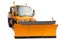 Snow plow removal machine isolated with clipping path