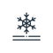 snow proof icon vector from fabric features concept. Thin line illustration of snow proof editable stroke. snow proof linear sign