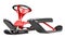 Snow Racer Sled, Ski Sled with Steering Wheel. Classic Downhill Steerable Sled, 3D rendering