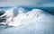 Snow range of Mala Fatra in Western Carpathians mountains landscape image. Velky Krivan - the top mountain point of view