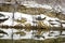 Snow reflected in a Pond