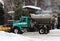 Snow removal and road salt truck