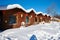 The snow scape and houses