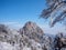 Snow scene on huangshan mountain