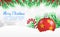 Snow scenery view white background for christmas banner template