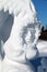 Snow sculpture at the Snow Castle in Yellowknife, Northwest Territories, Canada