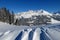 Snow shaped by wind and Mt Lauenenhorn