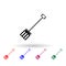 Snow shovel multi color icon. Simple glyph, flat vector of winter icons for ui and ux, website or mobile application