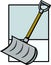 snow shovel vector illustration