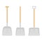 Snow shovels isolated