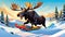 snow sled ski snowboard board bull moose dominant winter fun