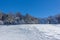 Snow slope for sledding, tubing and Snowmobiling in the early morning