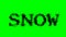 Snow smoke text effect green isolated background