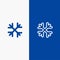 Snow, Snow Flakes, Winter, Canada Line and Glyph Solid icon Blue banner Line and Glyph Solid icon Blue banner