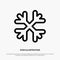 Snow, Snow Flakes, Winter, Canada Line Icon Vector