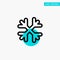 Snow, Snow Flakes, Winter, Canada turquoise highlight circle point Vector icon