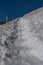 Snow Stairs And Blue Sky