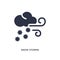 snow storms icon on white background. Simple element illustration from weather concept