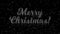 Snow text Merry Christmas appears on black background