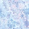 Snow tiled pattern. Snowflakes textured background. White snow f