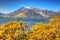 Snow topped mountains Loch Leven Scottish lake Scotland Scottish Highlands bright colourful HDR