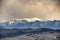Snow tops of ridge of the Caucasus mountains