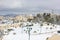 Snow view on Neve Daniel, Gush Etzion, Israel. Winter 2013