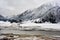 Snow view of tibetan village at Shangri-la China