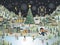 Snow Village Landscape Christmas night scene wallpaper