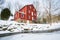 Snow and the Wallace-Cross Mill, in Felton, Pennsylvania