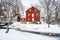 Snow and the Wallace-Cross Mill, in Felton, Pennsylvania