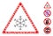 Snow Warning Mosaic of Covid Virus Elements