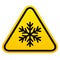 Snow warning sign