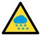 Snow Weather Warning Flat Icon Illustration