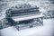 Snow of winter bench