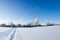 Snow. Winter landscape full of snow in a forest with many trees. The perfect snowy winter background.