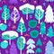Snow Winter Purple Seamless Pattern