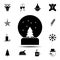Snowball icon. Simple glyph vector element of Christmas, New Year and holidays icons set for UI and UX, website or mobile