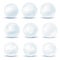 Snowball icons isolated on white background. Vector illustration