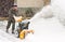 Snowblower in a snow storm